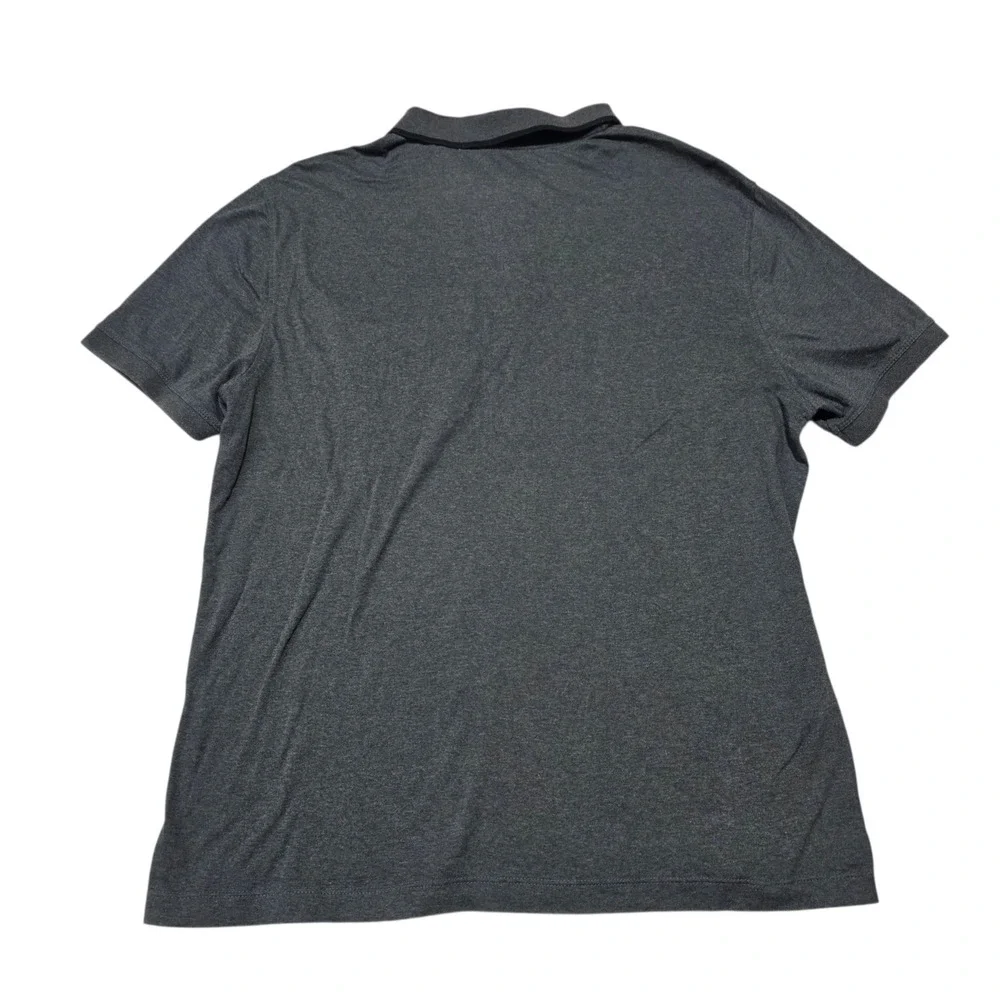 Banana Republic Luxe Touch Performance Polo Shirt Mens Large Gray Short Sleeve